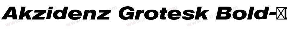 Akzidenz Grotesk Bold字体转换